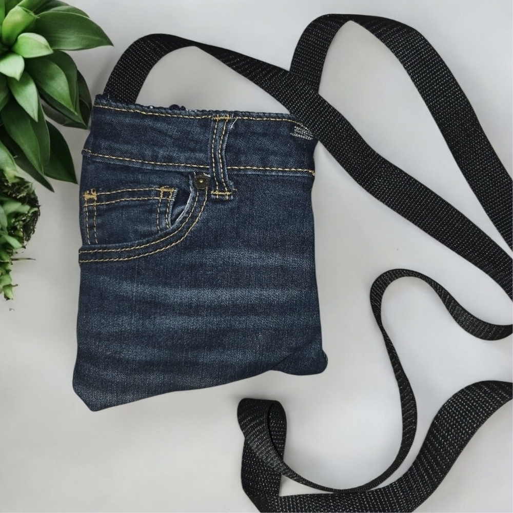 4/$15 Denim Crossbody Bag Black Strap Purse Wallet Phone Case Y2K Cottagecore